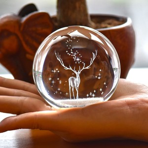 水晶球送女友礼物一鹿有你麋鹿球led灯生日礼物圆球情人节纪念品
