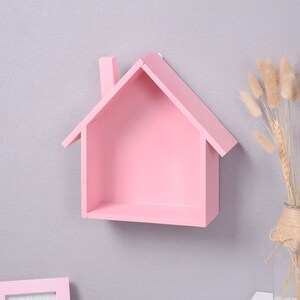 彩色补洞遮挡墙上小房子房间客厅壁挂装饰品创意置物架家里免打孔