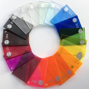 透明彩色亚克力板红黄橙蓝绿黑白色茶色有机玻璃板加工热弯定制