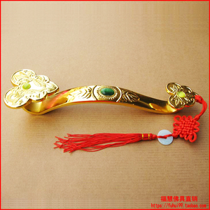 佛堂佛具直销宗教了尘巴黎僧服海青居士法器佛教玉如意 大号如意