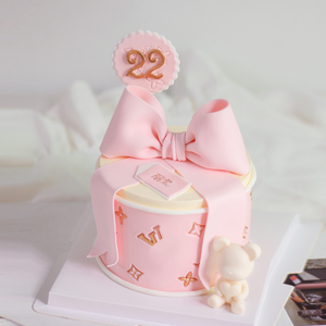 粉色少女18岁生日蛋糕女友女神女生礼物深圳广州上海北京同城配送