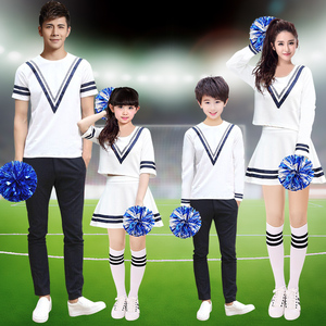 韩版啦啦操舞蹈演出服啦啦队服装男女中小学生运动会开幕式表演服