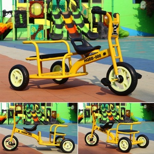 幼儿园儿童三轮车双人踩踏车双轮脚踏车小孩幼教童车户外玩具车