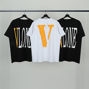 过验vlone life北京限定黄色大v短袖fog高街嘻哈t恤男女情侣同款