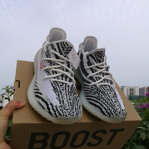 椰子鞋350v2侃爷550男鞋白斑马跑步鞋大码休闲运动鞋女鞋情侣鞋