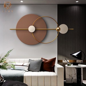 现代简约客厅墙面装饰品高级轻奢电视背景墙壁饰餐厅金属铁艺挂件