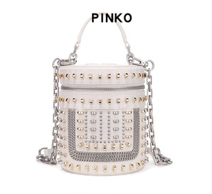 pinko/品高女包新款化妆包水桶包单肩飞鸟包酒神迷你燕子包圆桶形