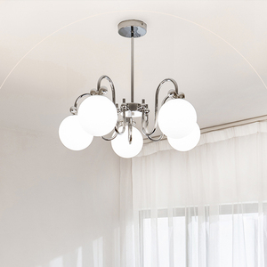 法式客厅吊灯奶油魔豆灯中古包豪斯北欧创意米奇蝴蝶结餐厅卧室灯