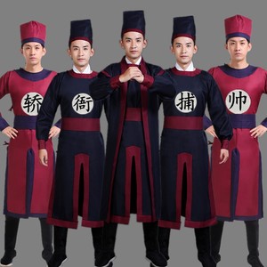 热卖明朝衙役服装古装男话剧演出服套装捕快御前侍卫狱卒抬轿轿夫