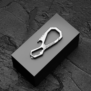 fegve钥匙扣多功能斐戈带开瓶个性创意钛合金纯男汽车钥匙扣挂件