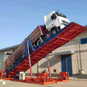 大型液压平台卸散货装车神器装自动卸车机翻板机汽车电动工具固定