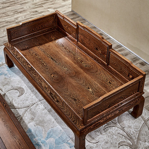 领福红木家具鸡翅木罗汉塌实木罗汉床小户型沙发客厅新中式木床榻