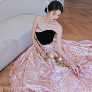 【抹胸裙女礼服主持人】抹胸裙女礼服主持人品牌,价格 - 阿里巴巴