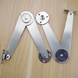 橱柜上翻门支撑杆任意停随意停不锈钢折叠床头下翻门拉杆二折撑杆