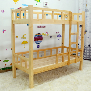 厂家批发幼儿园松木上下铺儿童上下床实木双人床宝宝床午睡床