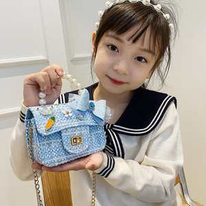 新款儿童包包女可爱公主小香风手提珍珠迷你小女生斜挎女孩小包包