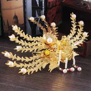 发簪头饰古代皇后娘娘发饰品全套新娘步摇汉服大凤凰凤冠古装流苏