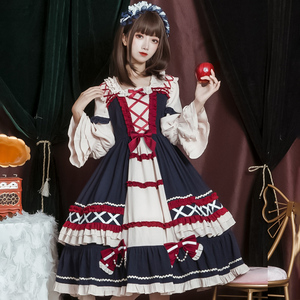 原创设计白雪公主洛丽塔裙洋装公主裙lolita裙日常op甜美优雅茶会