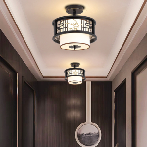 00sk2hbc淘宝实木过道灯走廊小吸顶灯玄关led中式阳台灯门厅灯入户