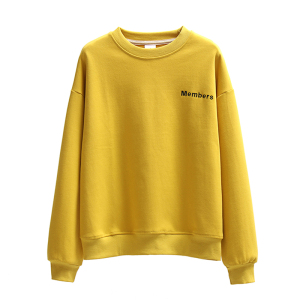 圆领卫衣女2022春秋新款韩版宽松ins潮无帽薄款纯棉百搭长袖上衣