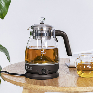 华功金杞煮茶器家用全自动蒸汽黑茶壶蒸茶器小型办公室玻璃花茶壶