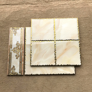 镀金厨卫墙砖地砖 金边k金砖防滑地板砖卖瓷砖de小女孩同款货源