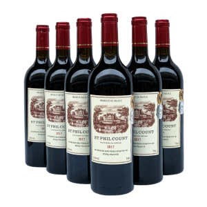 买一送一法国原装进口红酒正品圣菲尔伯爵干红葡萄酒aop级750ml*2