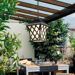 欧式户外吊灯阳台灯美式田园庭院露台过道凉亭葡萄架防水吊灯led