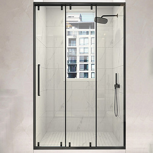 三联动淋浴房移门一字型定制小户型卫生间网红浴室干湿隔断分离