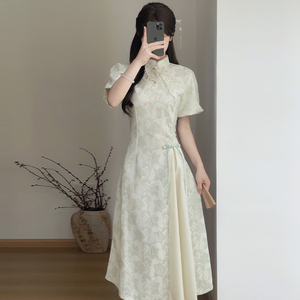 新中式旗袍改良年轻款少女复古中国风女装气质连衣裙日常可穿夏季