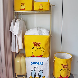 迪士尼玩具收纳桶超大容量超厚脏衣篓脏衣服收纳筐篮可折叠整理箱