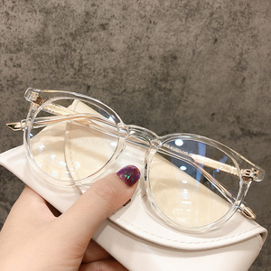 防蓝光近视眼镜女小红书透明眼睛框架大脸显瘦可配有度数网红款男