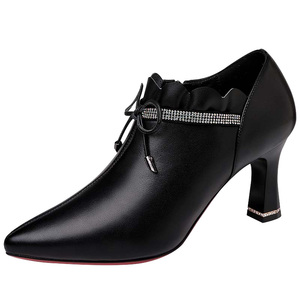 杰豪女鞋高跟皮鞋