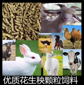 花生秧青草颗粒饲料马驴养殖全价鹿羚鸵鸟骆驼兔子羊驼骡子羊牛羊