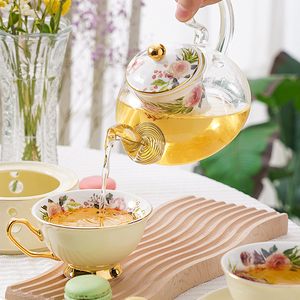 水果茶壶套装玻璃蜡烛加热日式专用咖啡杯子煮花茶杯子水果茶茶具