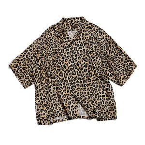 21SS KAPITAL 平田和宏 男女同款豹纹印花日系夏威夷休闲短袖衬衫
