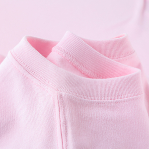 马卡龙色系 210g重磅婴儿粉精梳棉纯色正肩t恤女浅粉色宽松短袖夏