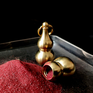 装朱砂黄铜葫芦挂件吊坠空心配件配饰小配件本命年饰品朱沙金属