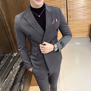 婚庆西装男套装影楼拍照英伦风西装拍摄婚纱照新郎礼服时尚套装男