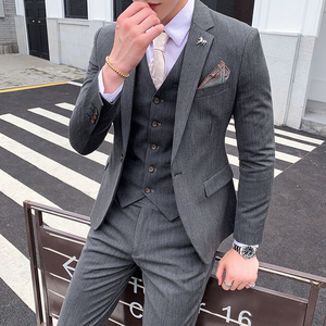 复古式西服套装男士父亲中年西装男订制西装暴徒衣服张晋同款明星