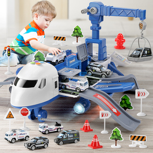 儿童玩具车模型2-3岁4宝宝仿真飞机惯性小汽车男孩消防工程车套装