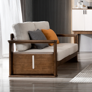 凡式现代简约轻奢实木沙发新中式古典禅意客厅转角沙发民宿家具