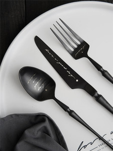 Easygood简约ins304不锈钢刀叉勺家用网红北欧创意西餐套装餐具