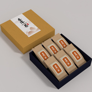 茶叶标签贴纸定制私房小罐茶礼盒logo特种纸封口u不干胶设计红