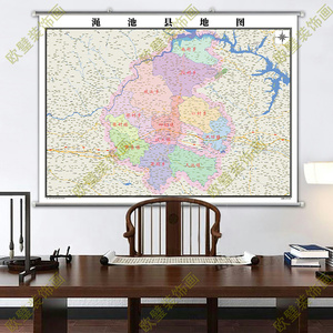 2022三门峡渑池县地图挂图超大墙贴行政交通地形城区街道办公挂画