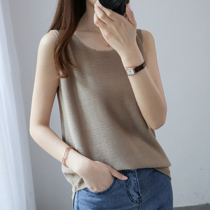 砍袖背心女紧身