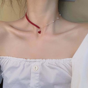 短款小红心锁骨链脖子饰品项圈颈带简约气质网红爱心项链女潮颈链