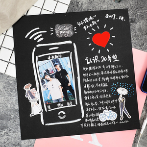 迈格diy相册画图模版相册手工配件材料花边画画工具纸质画图模板