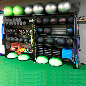 健身房置物架瑜伽馆球垫哑铃运动小器械收纳架子私教小工具储物架