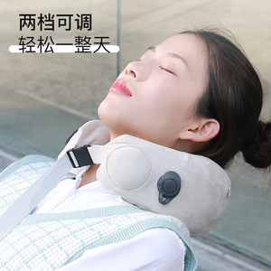 充气颈椎按摩枕便携旅行枕智能揉捏肩颈颈部按摩仪电动空气护颈枕